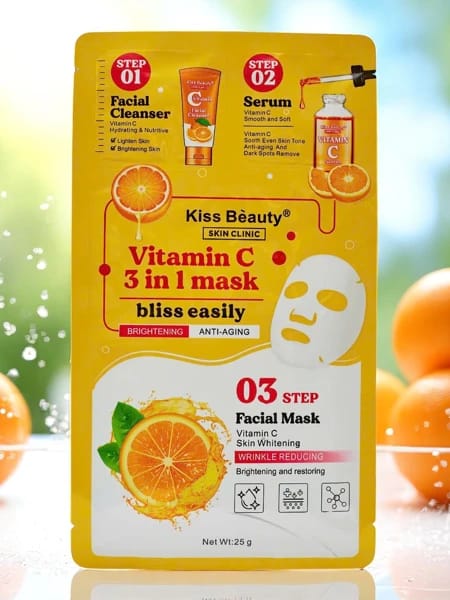 03 STEP facial masK Vitamin C  & skin whitening