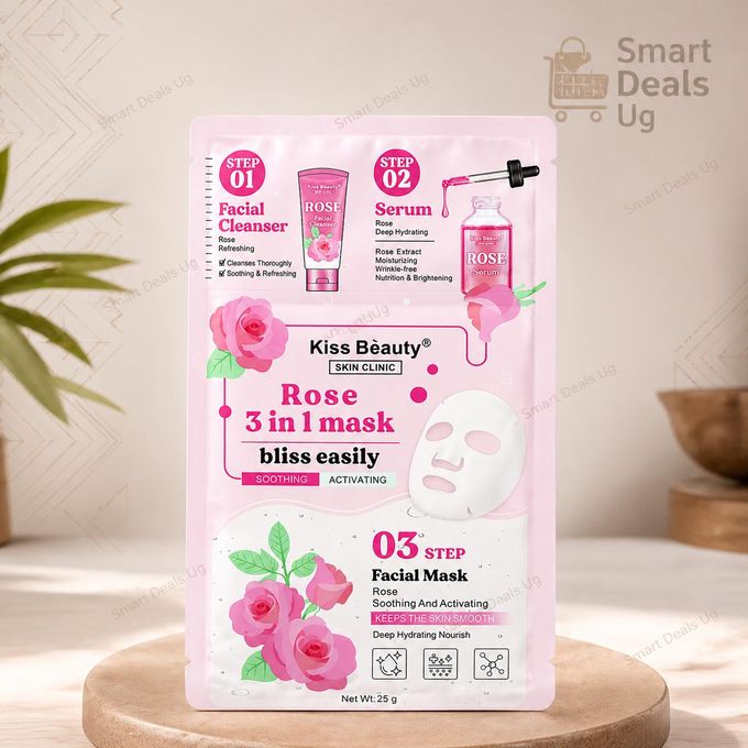 Kiss Beauty Skin Clinic Rose 3 in 1 mask